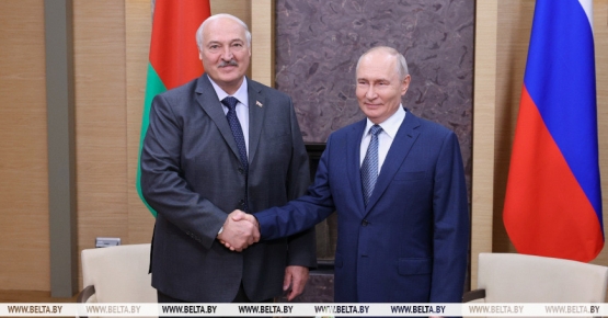 Лукашенко на встрече с Путиным позитивно оценил совместную работу правительств Беларуси и России